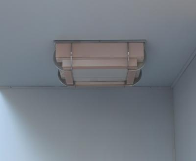 Jean Perzel Fine French Art Deco Two Tiered Glass and Chrome Flush Mount by Perzel