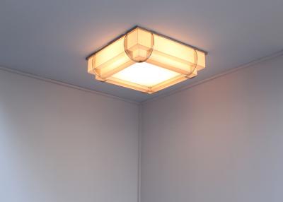 Jean Perzel Fine French Art Deco Two Tiered Glass and Chrome Flush Mount by Perzel