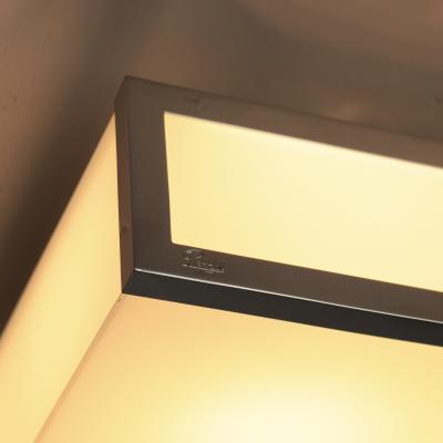 Jean Perzel Fine French Art Deco White Glass and Chrome Flush Mount or Sconce by Perzel