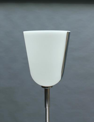 Jean Perzel Fine French Mid Century Chrome and Glass Floor Lamp by Jean Perzel