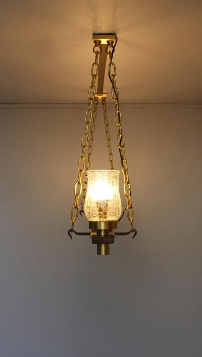 Jean Perzel Fine French Midcentury 7 Linear Lights Chandelier by Perzel