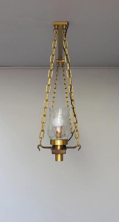 Jean Perzel Fine French Midcentury 7 Linear Lights Chandelier by Perzel