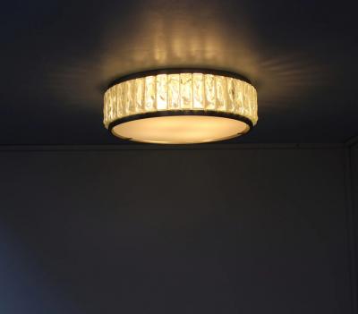 Jean Perzel Fine Round Nickeled and Glass Queen s Necklace Ceiling Light by Perzel