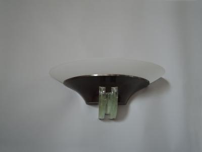 Jean Perzel Four Fine French Art Deco Glass and Bronze Sconces by Perzel