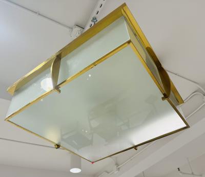 Jean Perzel French Perzel 1960s Art Deco Flush Ceiling Lamp