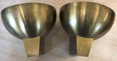 Jean Perzel Jean Perzel Pair of Gold Sconces in Vintage Condition