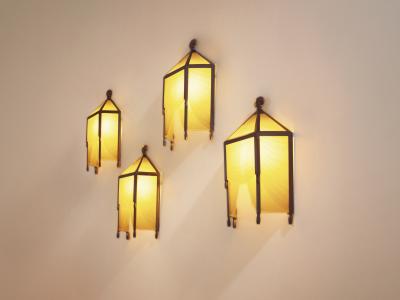 Jean Perzel Jean Perzel set of four original cut glass wall lights from 1930s