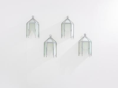 Jean Perzel Jean Perzel set of four original cut glass wall lights from 1930s