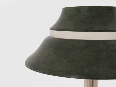 Jean Perzel Jean Perzel table lamp nickel and patinated metal 1940s