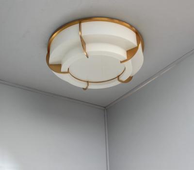Jean Perzel Large Fine French Art Deco Two Tiered Flush Mount by Jean Perzel