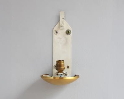 Jean Perzel Pair of Fine French 1960s White Craquele Sconces by Jean Perzel