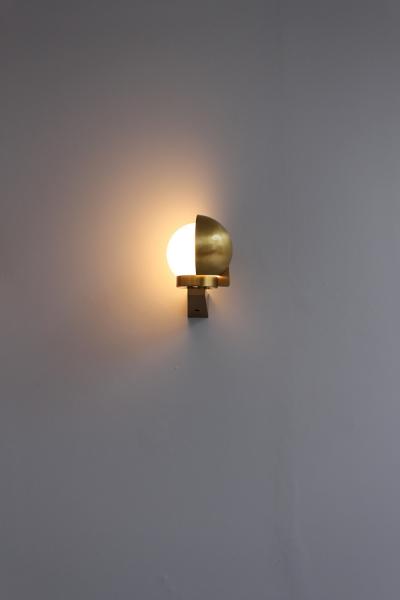 Jean Perzel Pair of Fine French Art Deco Bronze and Glass Sconces Reading Lamps by Perzel