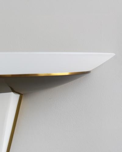 Jean Perzel Pair of Fine French Art Deco Bronze and Glass Sconces by Jean Perzel