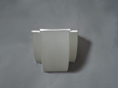 Jean Perzel Pair of Fine French Art Deco Frosted Glass and Chrome Sconces by Perzel