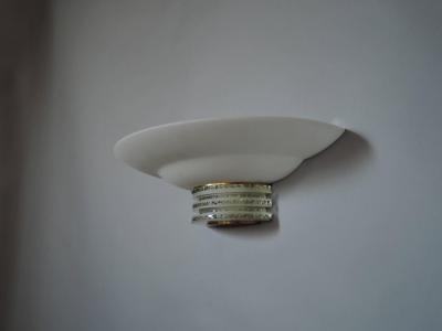 Jean Perzel Pair of Fine French Art Deco Glass and Brass Sconces by Jean Perzel