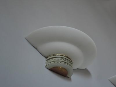 Jean Perzel Pair of Fine French Art Deco Glass and Brass Sconces by Jean Perzel