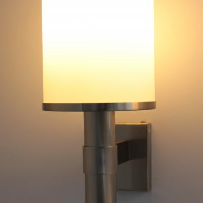 Jean Perzel Pair of Fine French Art Deco Glass and Nickel Sconces by Jean Perzel