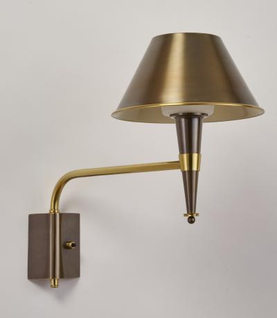 Jean Perzel Pair of Swing Arm Sconces by Perzel France 1950s