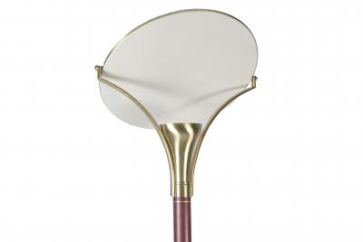 Jean Perzel Rare Floor lamp covered with Leather By Jean Perzel