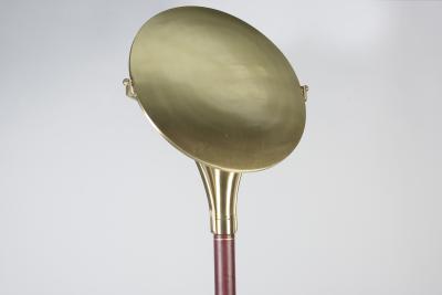 Jean Perzel Rare Floor lamp covered with Leather By Jean Perzel