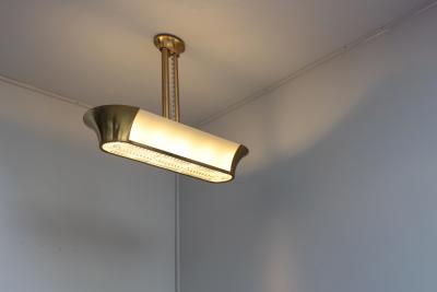 Jean Perzel Rare Large French Art Deco Chandelier by Jean Perzel