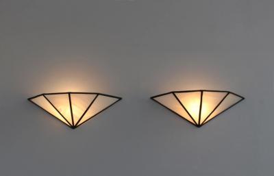 Jean Perzel Rare Pair of French 1920s Wall Lights by Jean Perzel