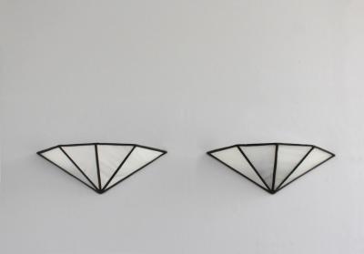 Jean Perzel Rare Pair of French 1920s Wall Lights by Jean Perzel