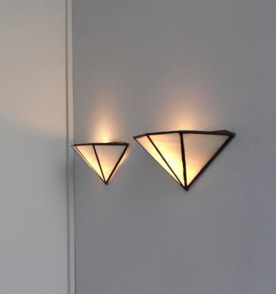 Jean Perzel Rare Pair of French 1920s Wall Lights by Jean Perzel