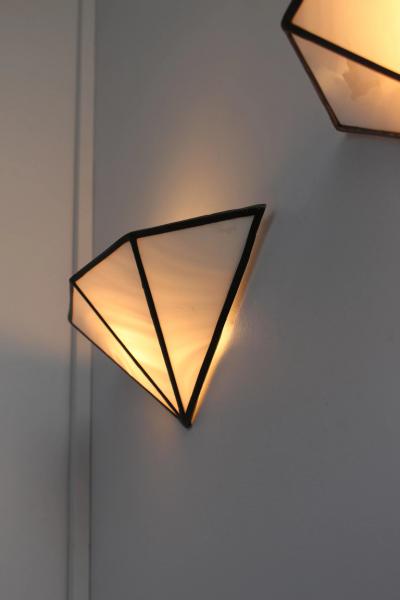 Jean Perzel Rare Pair of French 1920s Wall Lights by Jean Perzel