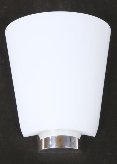 Jean Perzel Rare Pair of Perzel Opaline Glass Sconces 1950s