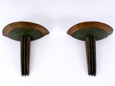 Jean Perzel Set of Two Rare Monumental Art Deco Sconces or Wall Lights France 1920s