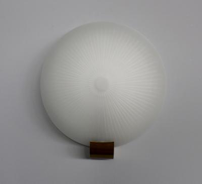 Jean Perzel Seven Fine French Art Deco Brass and Glass Sconces by Jean Perzel