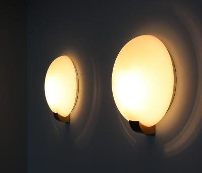 Jean Perzel Seven Fine French Art Deco Brass and Glass Sconces by Jean Perzel