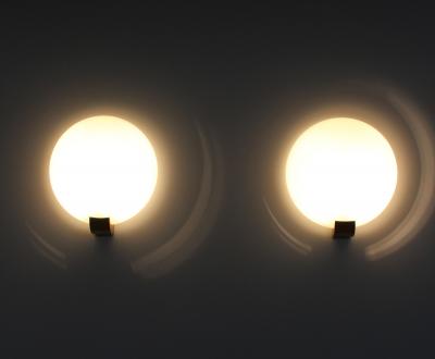 Jean Perzel Seven Fine French Art Deco Brass and Glass Sconces by Jean Perzel