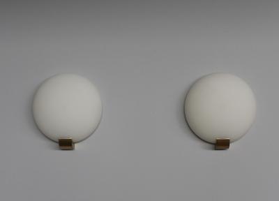 Jean Perzel Seven Fine French Art Deco Brass and Glass Sconces by Jean Perzel