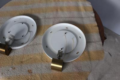 Jean Perzel Seven Fine French Art Deco Brass and Glass Sconces by Jean Perzel