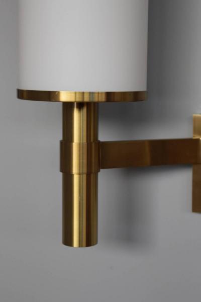 Jean Perzel Three Fine French Art Deco Bronze and Glass Sconces by Jean Perzel