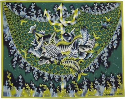 Jean Picart Le Doux Mid Century Tapestry Signed Jean Picart Le Doux 55 x 69 
