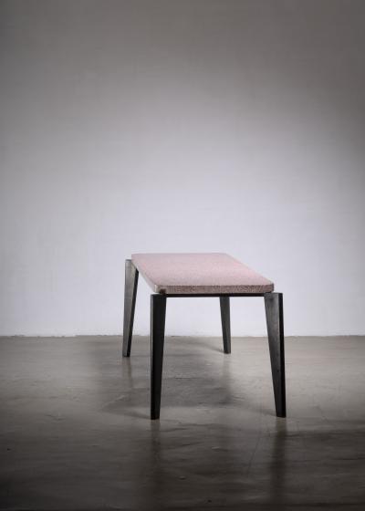 Jean Prouv Jean Prouve model 504 or Flavigny dining table with granito top