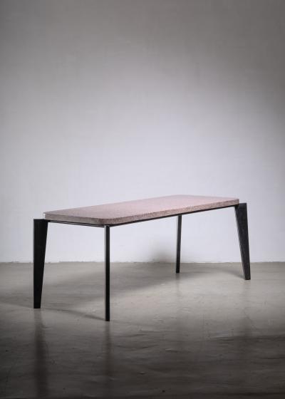 Jean Prouv Jean Prouve model 504 or Flavigny dining table with granito top