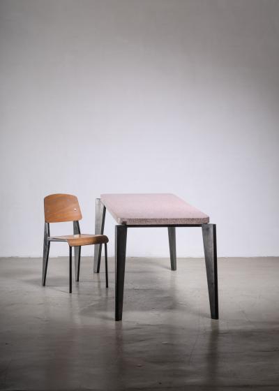Jean Prouv Jean Prouve model 504 or Flavigny dining table with granito top