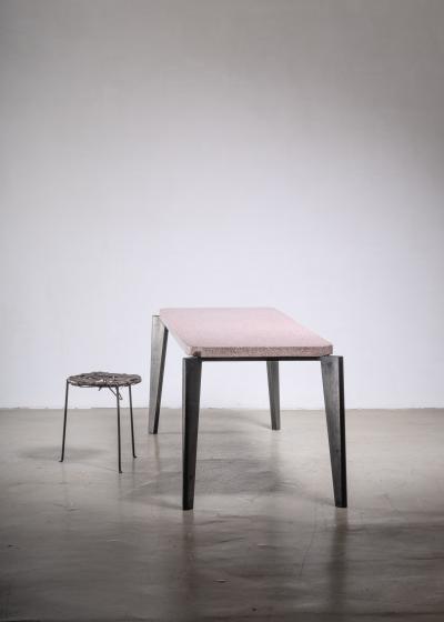 Jean Prouv Jean Prouve model 504 or Flavigny dining table with granito top