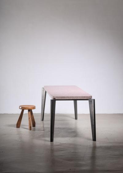 Jean Prouv Jean Prouve model 504 or Flavigny dining table with granito top