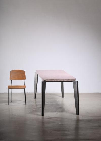 Jean Prouv Jean Prouve model 504 or Flavigny dining table with granito top