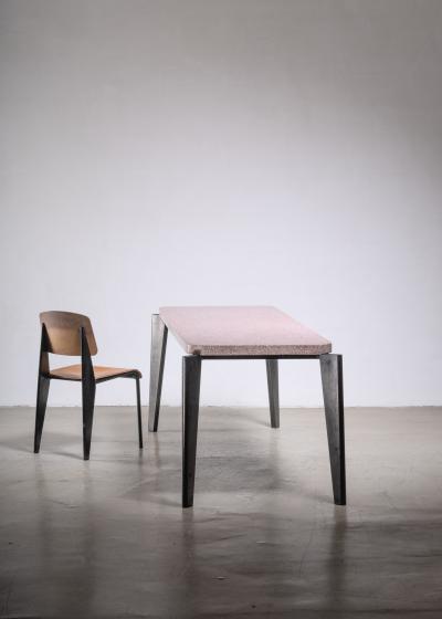 Jean Prouv Jean Prouve model 504 or Flavigny dining table with granito top