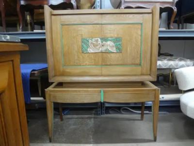 Jean Prouv Pair Of French Modern Cerused Oak Cabinets