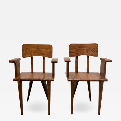 Jean Prouv Pair of French Armchairs in the Manner of Jean Prouve