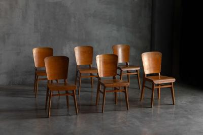Jean Prouv Tout Bois Chairs by Jean Prouv France 1941