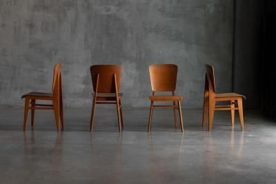Jean Prouv Tout Bois Chairs by Jean Prouv France 1941
