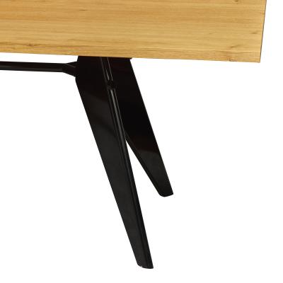 Jean Prouv Vitra Em Table in Solid Natural Oak and Deep Black by Jean Prouv 